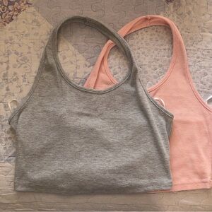 Gray and Pink Tank Tops